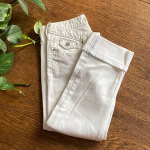 Banana Republic White Crop Jeans